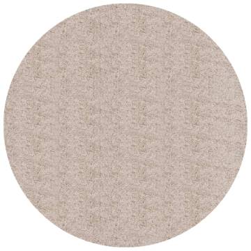 Shaggy Rug PAMPLONA High Pile Modern Beige Ø 280 cm | Hipomarket