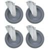  Bolt Hole Swivel Casters 4 pcs 125 mm Quantity in Package 4 