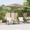  Garden Parasol with LEDs and Steel Pole Brown 248x248x248 cm Size 248 x 248 x 248 cm Quantity in Package 1 