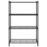 4-Tier Storage Shelf Black – Durable & Versatile | Hipomarket