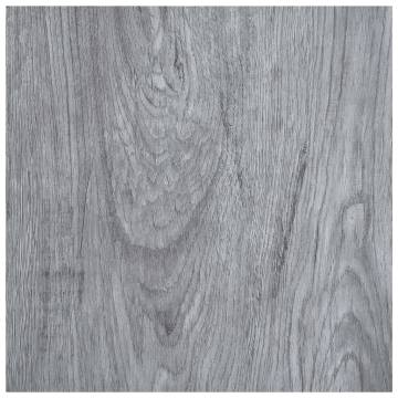 Self-adhesive PVC Flooring Planks - Light Grey, 5.11 m²