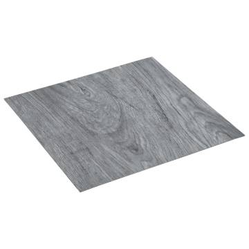 Self-adhesive PVC Flooring Planks - Light Grey, 5.11 m²