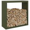 Firewood Rack Green 100x40x100 cm Steel - Durable Storage Solution