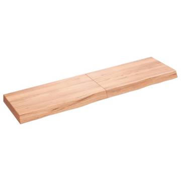 Light Brown Wall Shelf - Treated Solid Oak | HipoMarket