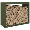 Firewood Rack Green 100x40x80 cm Steel - Durable Storage Solution