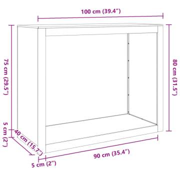 Firewood Rack Green 100x40x80 cm Steel - Durable Storage Solution