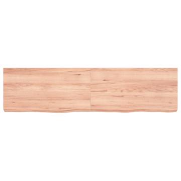 Light Brown Wall Shelf - Treated Solid Oak | HipoMarket