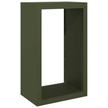 Firewood Rack Green 60x40x100 cm - Durable Steel Storage