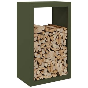 Firewood Rack Green 60x40x100 cm - Durable Steel Storage