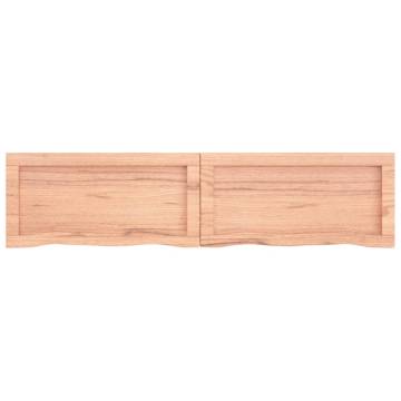 Light Brown Wall Shelf - Treated Solid Oak | HipoMarket