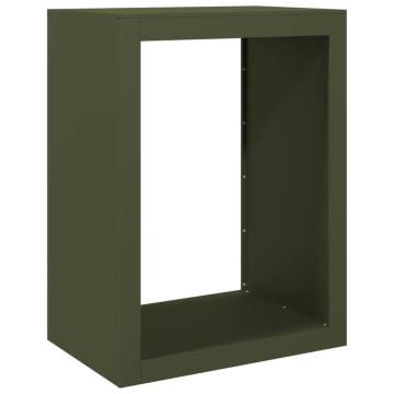 Firewood Rack Green 60x40x80 cm Steel - Durable & Stylish Storage