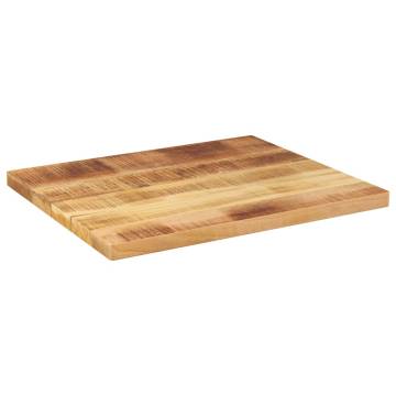 Rectangular Solid Wood Table Top 60x50 cm - Hipomarket