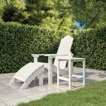 Garden Adirondack Table White 38x38x46 cm - Durable & Low Maintenance