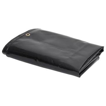 Heavy-Duty Black Tarpaulin 650 g/m² 2x3 m - Water Resistant