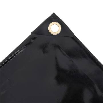 Heavy-Duty Black Tarpaulin 650 g/m² 2x3 m - Water Resistant