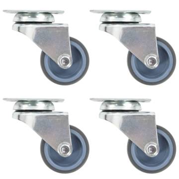 Twin-wheel Swivel Casters - 4 pcs 50 mm | HipoMarket UK