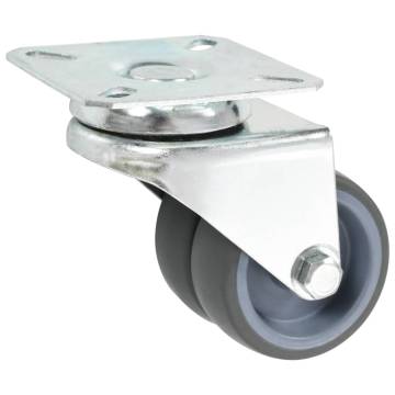 Twin-wheel Swivel Casters - 4 pcs 50 mm | HipoMarket UK