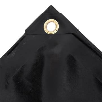 Heavy-Duty Black Tarpaulin 650 g/m² 2x3 m - Water Resistant