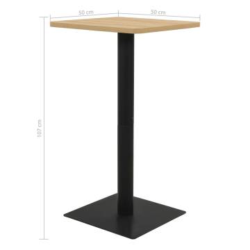 Elegant Bistro Table Oak Colour 50x50x107 cm | HipoMarket