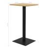 Elegant Bistro Table Oak Colour 50x50x107 cm | HipoMarket