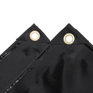 Heavy-Duty Black Tarpaulin 650 g/m² 2x3 m - Water Resistant