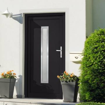 Front Door Anthracite 108x200 cm PVC - Secure & Stylish