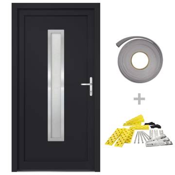 Front Door Anthracite 108x200 cm PVC - Secure & Stylish