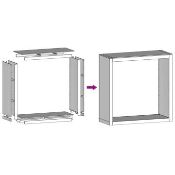 Firewood Rack 100x40x100 cm | Durable Galvanised Steel