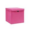 Storage Boxes with Covers - 10 pcs Pink 28x28x28 cm