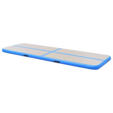 Inflatable Gymnastics Mat with Pump - 500x100x10 cm PVC Blue