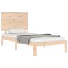 Solid Wood Single Bed Frame with Headboard - Hipomarket UK