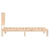 Solid Wood Single Bed Frame with Headboard - Hipomarket UK