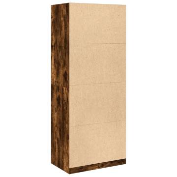 Wardrobe Smoked Oak 80x50x200 cm - Stylish & Durable Storage