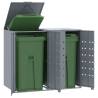  Wheelie Bin Storage for 2 Bins Grey 138x79x117 cm Steel Colour grey Number of bins 2 