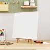 Stretched Canvases 12 pcs White Fabric and Solid Wood Pine Size 40 x 40 x 1.5 cm 