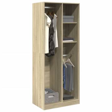 Stylish Sonoma Oak Wardrobe - 80x50x200 cm | Hipomarket