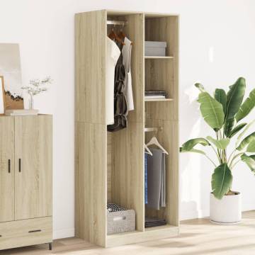 Stylish Sonoma Oak Wardrobe - 80x50x200 cm | Hipomarket