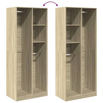 Stylish Sonoma Oak Wardrobe - 80x50x200 cm | Hipomarket