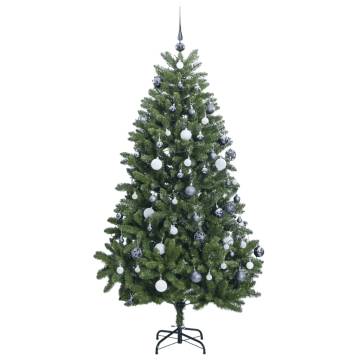 Artificial Hinged Christmas Tree with 300 LEDs & Ball Set - 270 cm