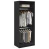  Wardrobe Black 80x50x200 cm Engineered Wood Colour black Size 80 x 50 x 200 cm Quantity in Package 1 Amount 1 shelf 