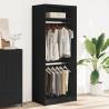 Wardrobe Black 80x50x200 cm - Stylish Engineered Wood Storage