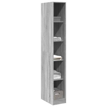 Stylish Grey Sonoma Wardrobe - 30x50x200 cm | HipoMarket