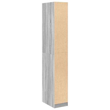 Stylish Grey Sonoma Wardrobe - 30x50x200 cm | HipoMarket