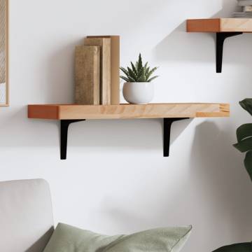 Solid Wood Beech Wall Shelf - 60x20x4 cm | Hipomarket