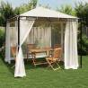 Gazebo with Mesh Walls Cream 2.93x2.93 m | Durable Steel Frame