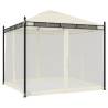 Gazebo with Mesh Walls Cream 2.93x2.93 m | Durable Steel Frame