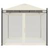 Gazebo with Mesh Walls Cream 2.93x2.93 m | Durable Steel Frame