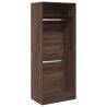 Stylish Brown Oak Wardrobe | 80x50x200 cm Engineered Wood