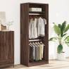 Stylish Brown Oak Wardrobe | 80x50x200 cm Engineered Wood