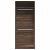 Stylish Brown Oak Wardrobe | 80x50x200 cm Engineered Wood